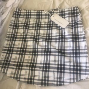 plaid mini skirt NWT